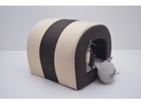 Будка тунель для собак і котів Комфорт літо коричнева №3 42х55,5х41 см 