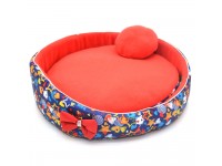 Лежак для котів і собак  Зірочка синій №1  d-400 h-140 мм