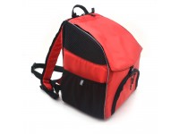 Рюкзак для перенесення котів і собак Турист №0 16 х 26 х 30 см червоний 