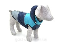 Жилет Тріо з капюшоном для собак  синій  міні 21х27 см