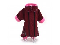 Комбінезон для собак Фліс  бордовий міні 21х27 см