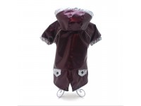Плащ-дощовик для собак  Мускат бордовий №0 25х40 см