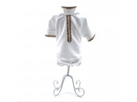 Сорочка Вишиванка для собак  біла міні 21х27 см