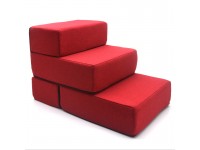 Сходинки трансформер для тварин Магнус трьохрівневі червоні 