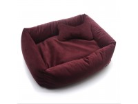 Лежак для собак і котів Барс прямокутний бордовий №1 40x55х19 см Лежак для собак і котів Барс прямокутний бордовий №1 40x55х19 см