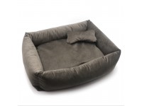 Лежак для собак і котів  Барс прямокутний коричневий №1 40x55х19 см