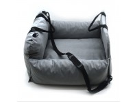 Автокрісло сумка-переноска лежак  Бліц для котів та малих порід собак 50х60х42 см сіра 