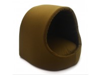 Будка для котів і малих порід собак  Екко коричнева №1 36х32х32 см