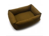 Лежак для собак та котів  Екко прямокутний коричневий №1 40х50х19 см