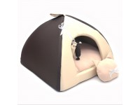 Хатка юрта для котів і собак  Комфорт літо коричневий №2 46х46х35 см 