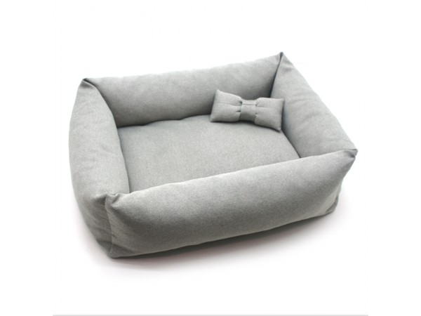 Лежак для собак і котів  Патрік прямокутний сірий №1 40x55х19 см