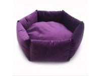 Лежак для малих собак та котів  шестикутний Тедді фіолетовий №1 43х15 см