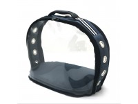 Сумка переноска для малих порід собак і котів Капсула  25х42х32 см сіра 