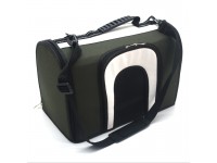 Дорожня сумка-тунель для малих собак та котів  Бадо L №3 29х47х32 см зелена 