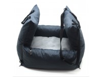 Автокрісло сумка-переноска лежак  Дік L для котів та малих порід собак 50х60х55 см сіра 