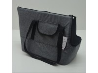 Сумка переноска для собак та котів  Брюс сіра №1 23х40х34 см 