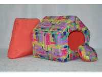 Хатка для собак і котів  Орхідея рожева №1 300х330х330 