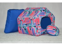 Хатка для собак і котів  Орхідея синя №0 260х270х270 мм