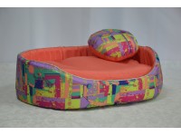 Лежак для котів і собак  Орхідея рожевий №1 320х430х125 